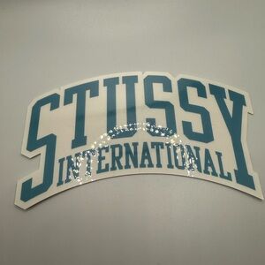 Authentic Stussy International Sticker (light blue & white)